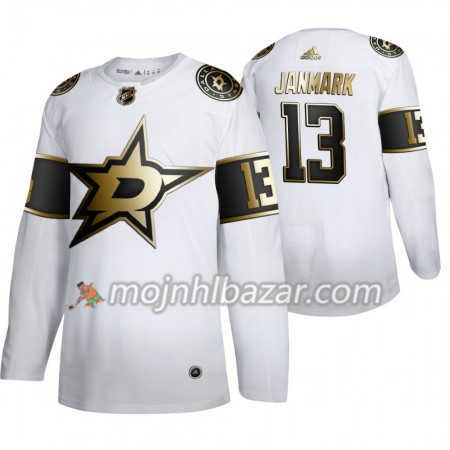 Dresovi Dallas Stars Mattias Janmark 13 Adidas 2019-2020 Golden Edition Bijela Authentic - Muške Dresovi Dallas Stars Mattias Janmark 13 Adidas 2019-2020 Golden Edition Bijela Authentic - Muške